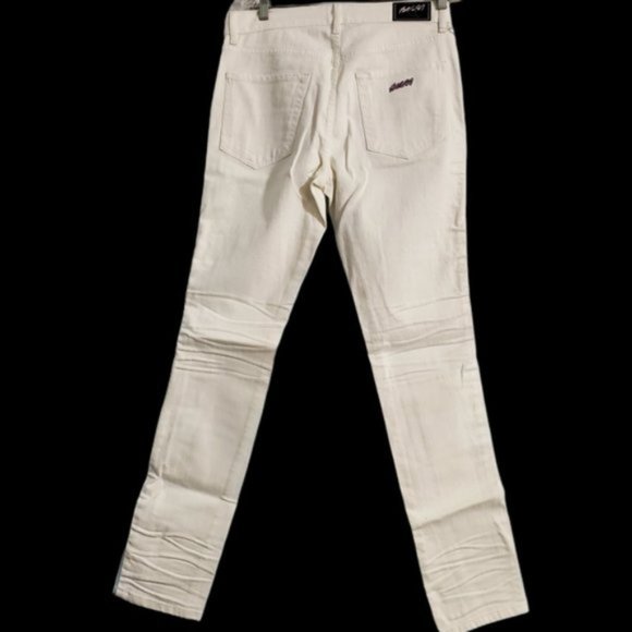 NWT BOSSI SPORTSWEAR White 3D Jeans Patron Of The New Edition HTF - Picture 6 of 13